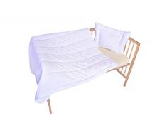 cosing 332–036–01 kinderstepp Parure de lit/Couverture de lit Taie doreiller 40 x 60 cm plus Baby de bébé, 100 x 135 cm, blanc