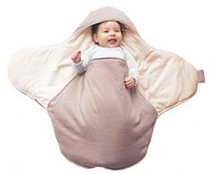 Wallaboo - Couverture Enveloppante - Multi-Usages - pour Coques Bébé / Sièges Auto / pour Landaus / Poussettes ou Lits Bébé - 90 cm x 70 cm - Cotton - Taupe