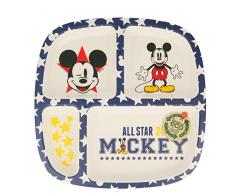 Elemed 1323 Disney Divisé Assiette en Bambou Ecologique