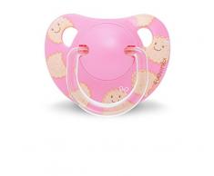 Suavinex 302550 Lovely Biscuit Sucette Physiologique en Silicone Rose +6/18 Mois