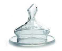 Suavinex Set de 2 Tétines Physiologique Debit Moyen en Silicone 0-6 Mois
