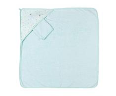 Nattou Serviette de Bain à Capuche et Gant de Toilette, 75 x 75 cm, Tim et Tiloo, Vert Menthe