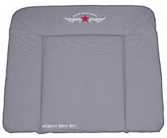 roba Matelas à langer souple ‘Rock Star Baby’, 85x75cm, matelas à langer souple avec revêtement en PU, gris.