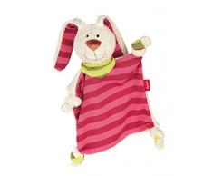 Doudou Chiffon Lapin Rouge/Écru 26 cm