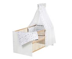 Schardt 04 507 02 03 782 Classic Gold Lit complet avec 4 pièces en textile avec motif origami Black, matelas et tringle à ciel Beige 70 x 140 cm