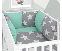 Nid dange – 6 coussins en velours pour lit bébé 70 x 140 cm