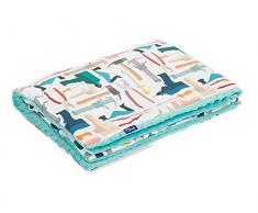 Pepi Leti 685843716464 Couverture pour bébé Motif Minky Multicolore 100 x 75 cm