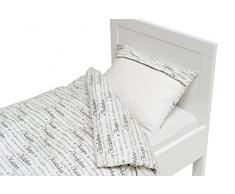 Briljant Baby Housse de Couette 100 x 135 cm avec 1 Taie dOreiller à Volant Plat 40 x 60 cm, gris