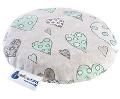 Medi Partners Coussin de noyaux de cerises pour bébé écologique, chaud et thérapie par le froid Vert