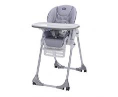 Chicco - Chaise Haute Bébé Polly Easy - 4 Roues - Réglable, Pratique et Compacte - Nature