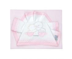 Andy & Helen 3/400d12 _ r Drap Lit Brodé, Rose