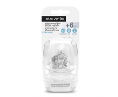 Suavinex Set de 2 Tétines Physiologique Debit Rapide en Silicone 6+ Mois