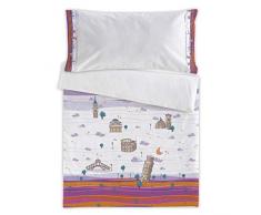 Eiffel textile Italie – Housse de couette, 100 x 120 cm, mauve/orange