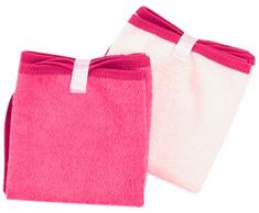 babyTOlove Set de 2 Serviettes à Langer Blanc et Rose