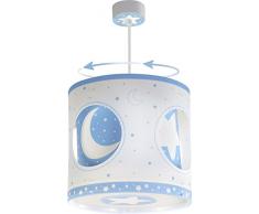 Dalber Lampe de Plafond - Suspension Rotative - Lune Bleu
