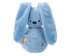 Nattou Peluche Musicale Lapin Lapidou, Mélodie «La-Le-Lu», Dès la Naissance, 20 cm, Bleu foncé
