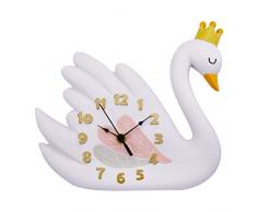 Fantasy Fields - Horloge murale du lac des Cygnes | Décor de chambre denfants peints à la main