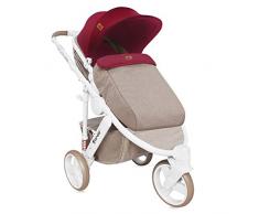 Lorelli Calibra 2 en 1 Poussette Combinée avec 3 Roues Rouge
