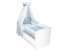 Kuli-Muli 18789 Lyocell Parure de lit 4 pièces pour bébé à pois 90 x 120 cm