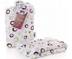 Easy enfants idées bmb12 0027 A Bambou Serviette à langer pour pucken, wickeln ou comme Tapis, Puck Chiffon Vert 120 x 120 cm