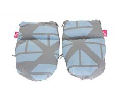 1 paire de manchons chauffants pour poussette – en softshell (navires bleu)