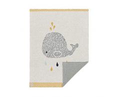 Lässig 1542001452 La Couverture pour Bébé GOTS Little Water Whale