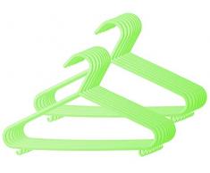 cintres BIECO cintres pour bébé bébé enfant Hanger cintres en plastique pour la longueur de larmoire de stockage garde-robe 29.5cm, 16 pièces, vert, étroit, ArtN 90016146
