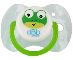 dBb Remond Pack de 2 Sucettes Anatomique 1er Age Silicone Grenouille Bleu Translucide