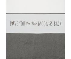 Meyco Lot 414050 Grand Lit Drap Love You to the moon & Back, 100 x 150 cm, GRIS