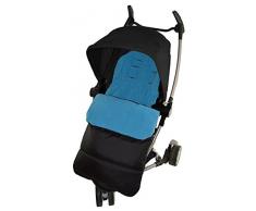Manchon de pieds confortable compatible avec la poussette Quinny Zapp, bleu océan
