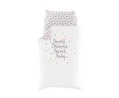 Träumeland TT19202 Parure de lit pour bébé en coton doux et moelleux Jaune 100 x 135 cm + 40 x 60 cm