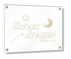 Feel Good Art Mural Cadre en acrylique avec Confrontation Boulons (40 x 30 x 0,6 cm, Taille M, beige/ML, Sweet Dreams Little One/chambre DÈcor)