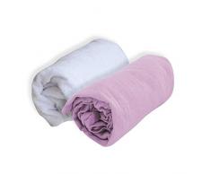 PMP Set de Alèse Polyuréthane + Drap Housse Lilas 70 x 140 cm
