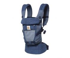 Ergobaby Porte Bebe pour Nouveau-né Ergonomique et Physiologique, Blue Blooms Adapt 3-Positions Dorsale et Ventral