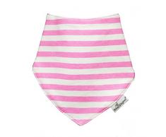 Baby Elegance Bandana Bavoir pour Fille Motif Rayure Rose