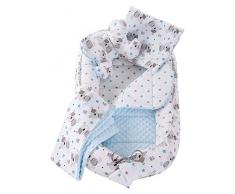 Réducteur de Lit 5 éléments bébé Cocon 90x50cm nouveau-né 100% Coton Baby nest Medi Partners couverture insérer coussin