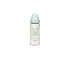 Suavinex Biberon Tetine Ronde Débit Rapide Lapin Vert 360 ml 1 Unité 306698