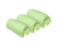 Easy Dort Pack de 3 Housses pour Matelas à Langer en Coton Anis 50 x 70/80 cm
