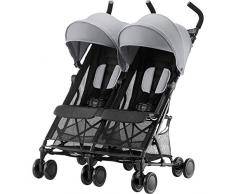 Britax Römer Poussette Duo | HOLIDAY DOUBLE | 6 mois à 3 ans (Jusquà 15 kg par siège) | Steel Grey
