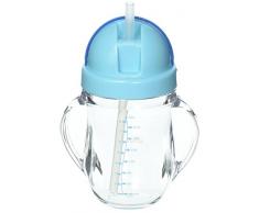 Kidsme Verre en tritan avec paille bleu aqua