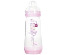 MAM Easy Start Biberon Anti-Colique avec Tetine Debit 3 pour Fille Lilas - 320 ml - 0+ Mois