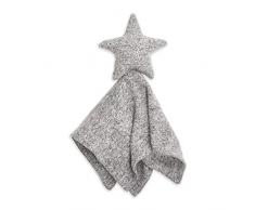 aden + anais - Couverture-Doudous Lovey, Snuggle Knit, 75% Viscose, 21% polyester, 3% jersey délasthanne, Doudou Bébé, Doux & Confortable, Dès la Naissance, Garçon et Fille, Gris, 41 x 41 cm