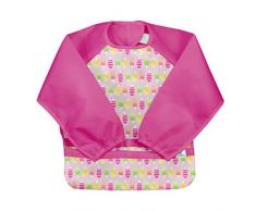 green sprouts Snap & Go Easy-wear manches longues Bavoir (2-4 ans, Pink Popsicles)