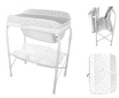 Babify Baignoire avec matelas à langer pliable Splash – Couleur Stars