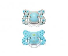 Suavinex 2 Sucettes Anatomiques Réversibles +18M - Paon Bleu