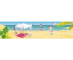 Wandpiraten Papier peint mural pour enfants Pirates sur la plage 200 x 46,5 cm
