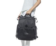 Ergobaby Sac à dos à langer imperméable avec matelas à langer pour le voyage et support pour poussette Noir
