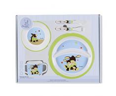 Sterntaler Set de Vaisselle Emmi, Assiette, bol, cuillère, fourchette, Tasse, Âge: Pour les bébés à partir de 6 mois, Multicouleur