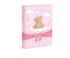 Mareli Album photo, rose, naissance fille, 21 x 28 cm avec pochettes, contient 200 photos 13 x 18 cm