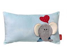 sigikid, 40994 garçon, coussin motif éléphant, bleu, taille 35 x 20 cm, Lolo Lombardo